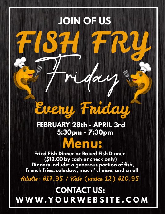 FISH FRY FLYER Template PosterMyWall