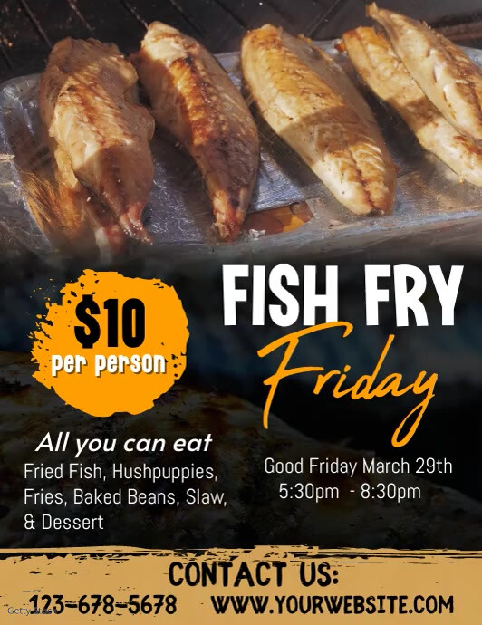 Fish fry flyer Template PosterMyWall