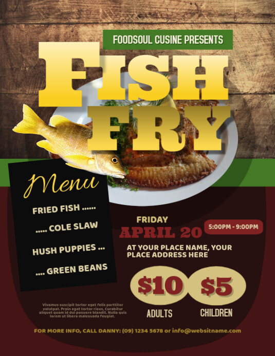 Fish Fry Flyer Template PosterMyWall