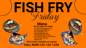 Fish fry flyer Miniatura de YouTube template