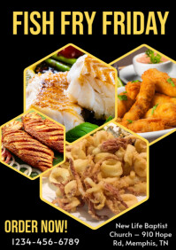 Fish Fry Flyer A4 template