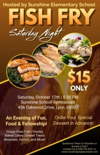 Fish Fry Flyer Tabloid (Таблоид) template