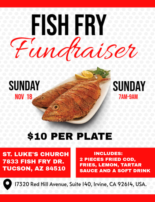 fish fry flyer Template PosterMyWall