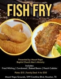 Fish Fry Flyer Volante (Carta US) template