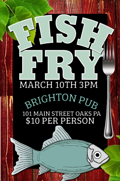 Fish Fry Template Postermywall