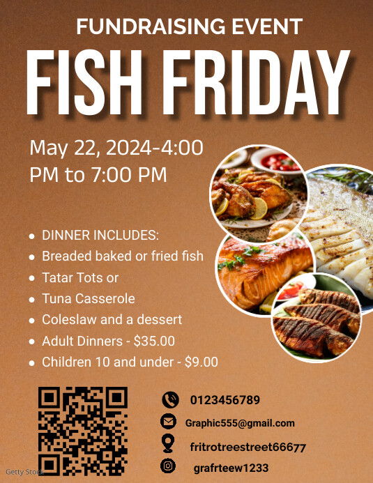 Fish fry flyers template
