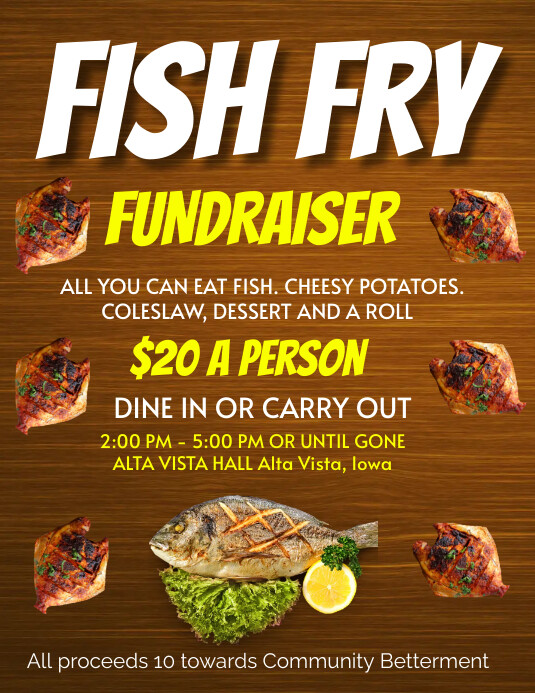Fish fry flyers Template PosterMyWall