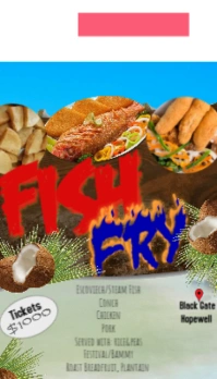 Fish Fry Flyers/Tickets นามบัตร template
