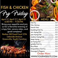 fish fry Friday # Fish Fry Menu # BBQ Menu Publicación de Instagram template