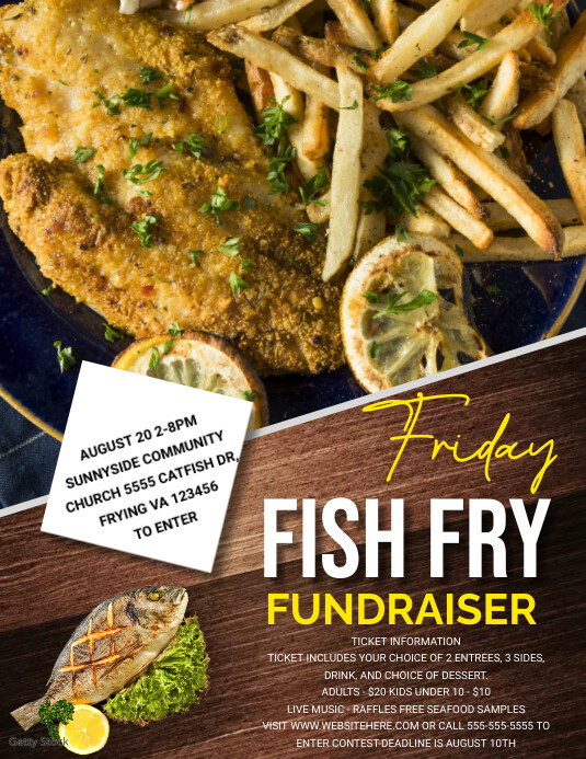 Fish fry Fridays flyers Template | PosterMyWall