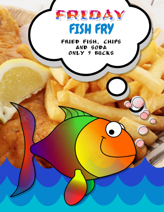 fish fry fried fish flyer Template PosterMyWall
