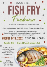 Fish Fry Fundraiser A6 template