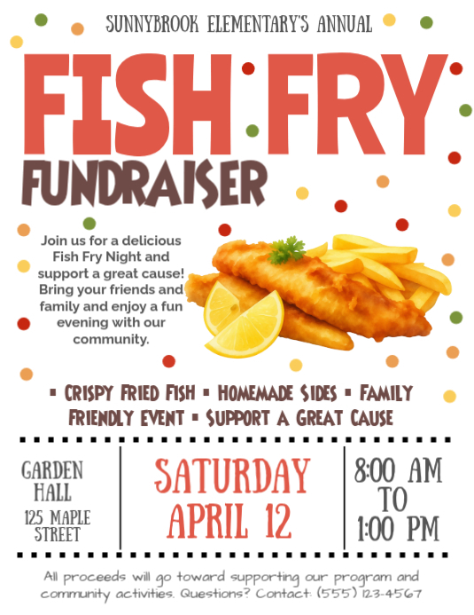 Fish Fry Fundraiser Flyer Template | PosterMyWall