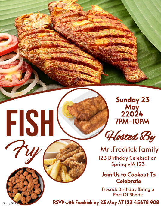 Fish Fry Invitation, Fish And Chips Invite, S Template PosterMyWall