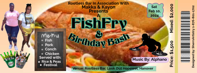 Fish Fry Tickets Template | PosterMyWall