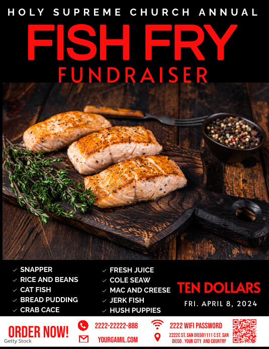 Fish Fry Event Flyer Template PosterMyWall