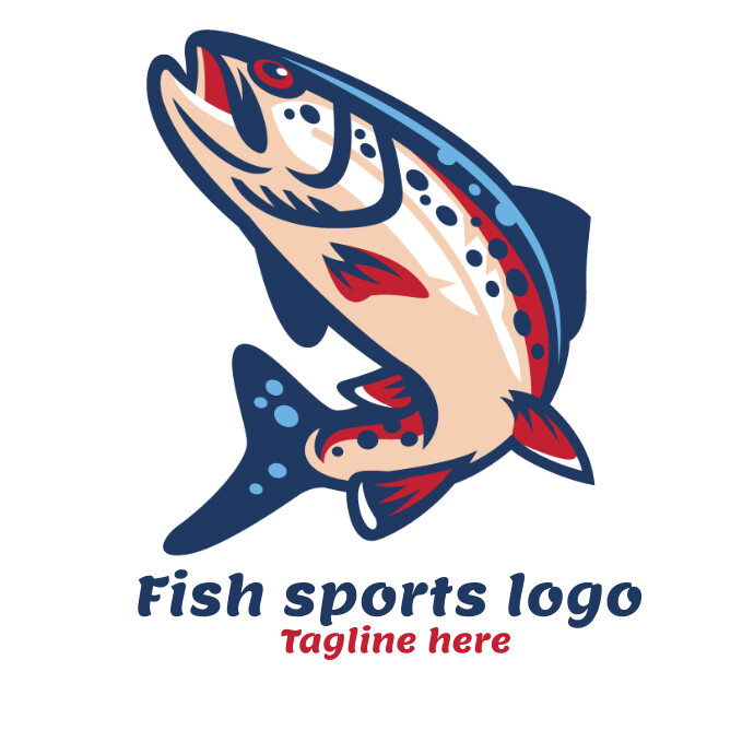 fish gaming logo Логотип template