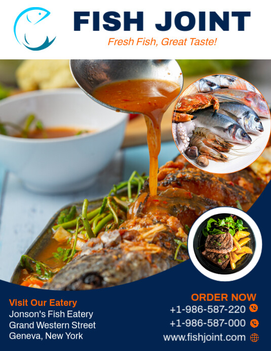 Fish Advertisement Script Copy of Fish Joint Ad Flyer | PosterMyWall