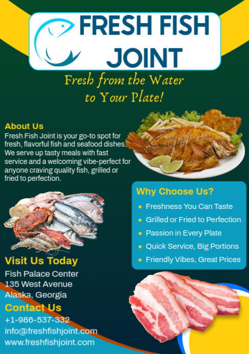 Fish Joint Ad Flyer Template PosterMyWall Fish Joint Ad Flyer Template PosterMyWall