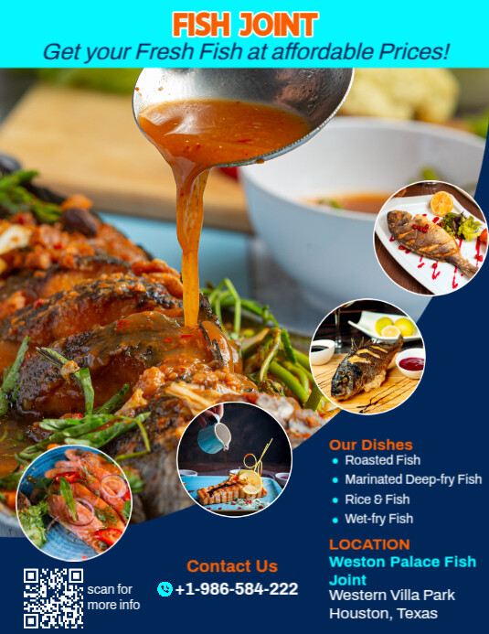 Fish Joint Ad Flyer Template | PosterMyWall