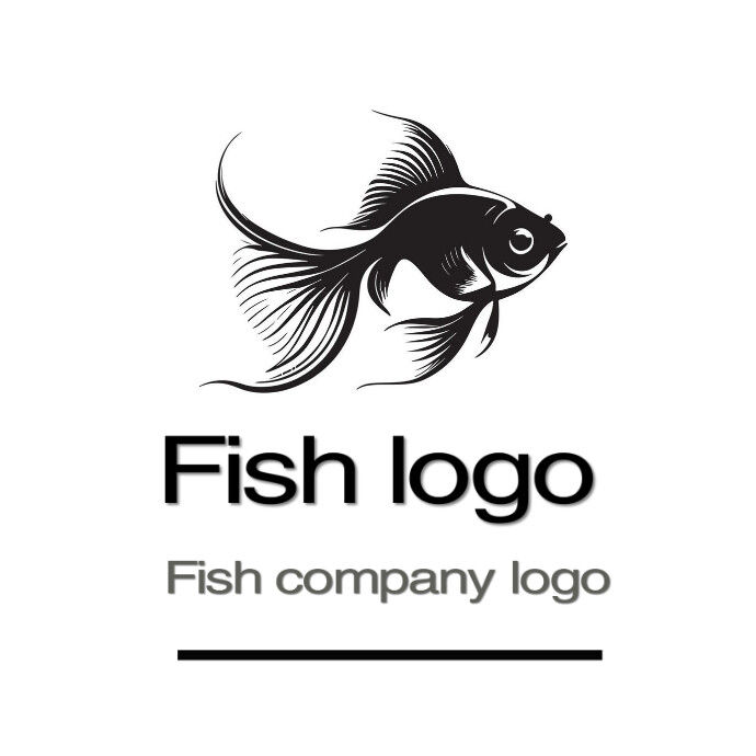 Fish logo Logótipo template