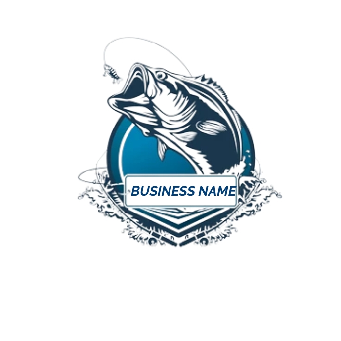 Fish @ 55 Logo Bass Fishing Logo Design