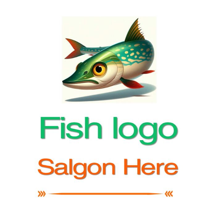 Fish logo Logótipo template
