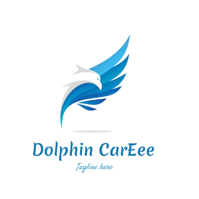 Fish logo icon, dolphin logo icon, fish logo template