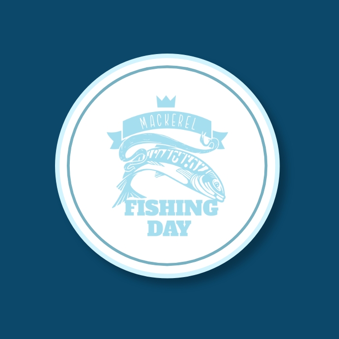 Fish logo Mackerel | T-shirt Design | Tag Template | PosterMyWall