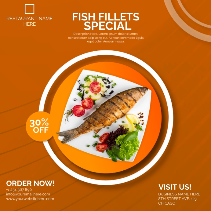 fish menu Template | PosterMyWall