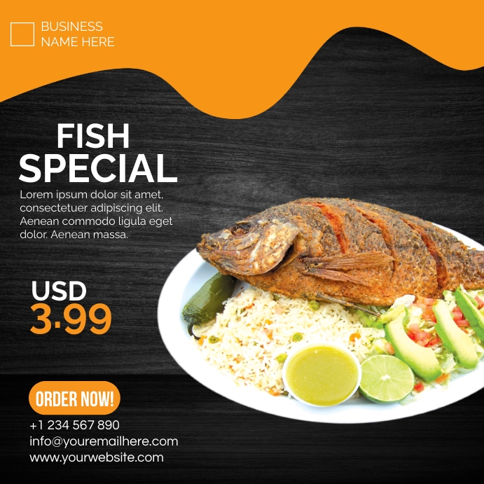 Copy of fish menu | PosterMyWall