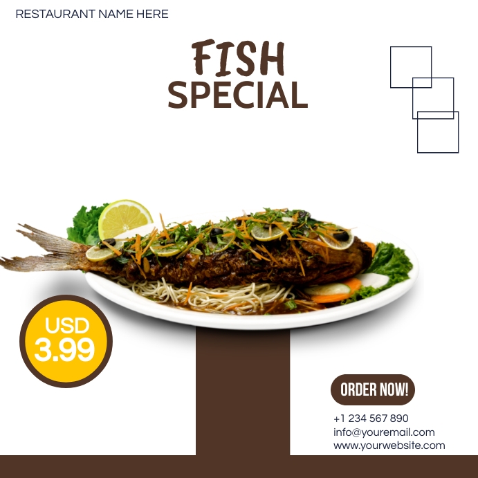 fish menu Template | PosterMyWall