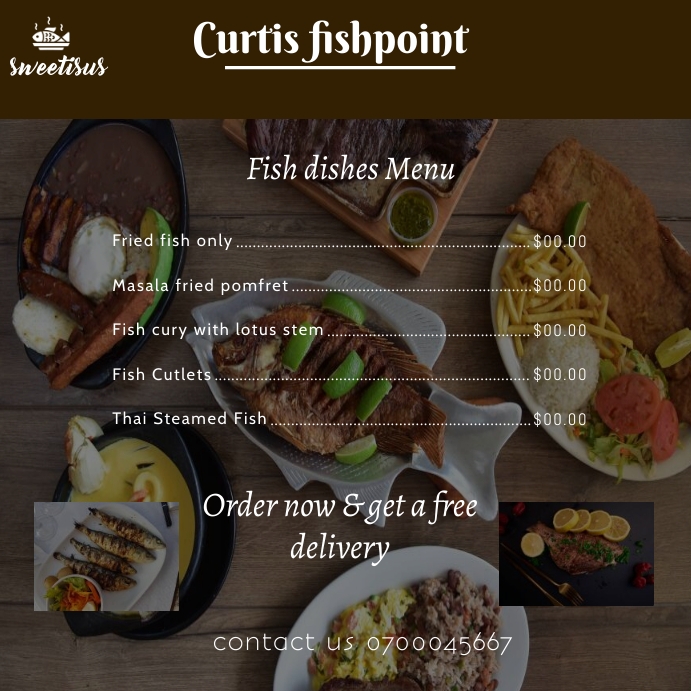 Fish menu Template | PosterMyWall