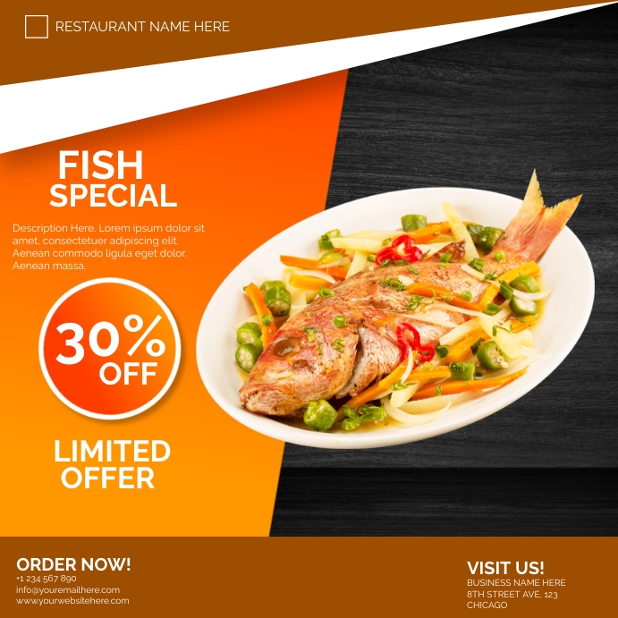 Fish Offer fish sale Template | PosterMyWall