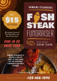 Fish Steak at Steakhouse A4 template