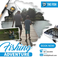 Fishing Ads Instagram Post template