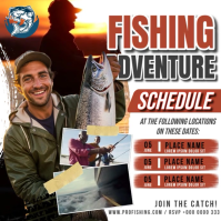 Fishing Adventure Schedule Instagram Post template