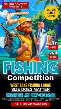 Fishing Competition Ads Instagram Reel template