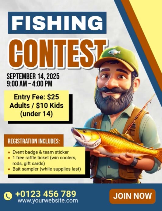 Fish Advertisement Script Modèle Fishing Contest Ads | PosterMyWall