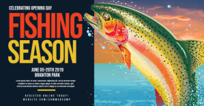 Black Fishing Season Event Facebook Shared Image Template