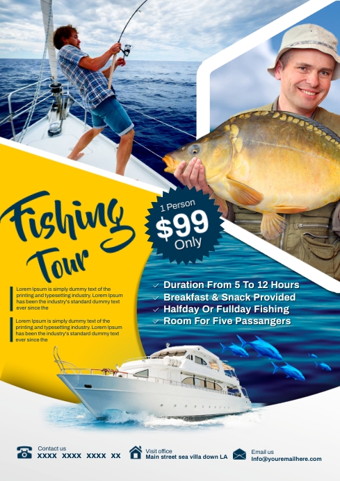 Fishing flyer Template | PosterMyWall