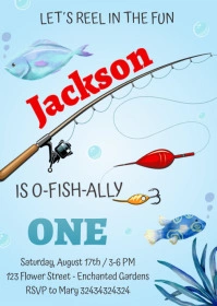 Fishing Invitation A6 template