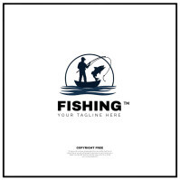 Fishing logo template
