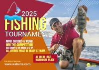 Fishing Template Postcard