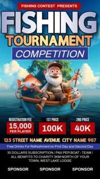 Fishing Tournament Competition Instagram Reel template