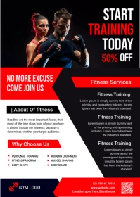 Fitness & gym A6 template