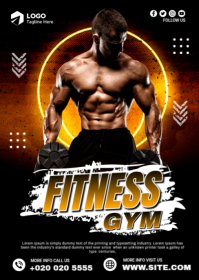 FITNESS & GYM A6 template