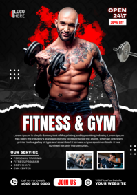 FITNESS & GYM A3 template
