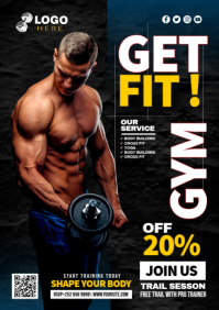 FITNESS & GYM A3 template