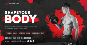 Fitness & Gym Facebook Ad Post Design Facebook-annonce template